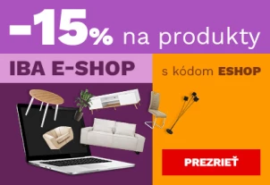 15 % na produkty jen v e-shopu 13-15-9-2026