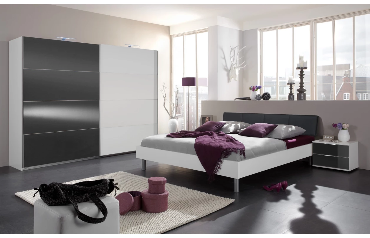 Nočný stolík Easy Plus, dub sonoma/biele sklo 13