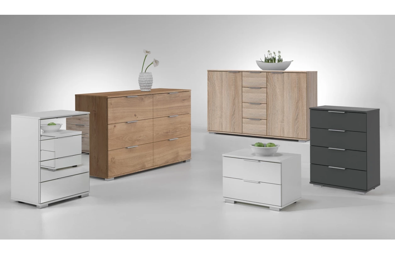 Nočný stolík Easy Plus, dub sonoma/biele sklo 29