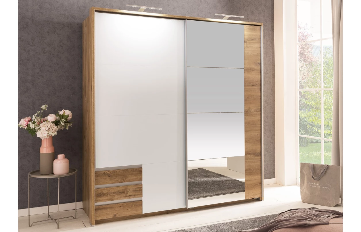 Paspartový rám k šatníkovej skrini Emden, 138 cm, doskový dub 5
