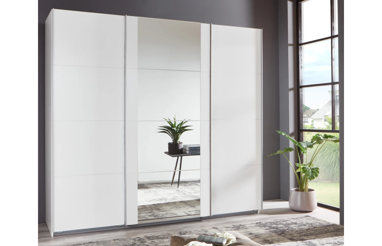 Šatníková skriňa Bern, extra šírka 360 cm/extra výška 236 cm, biela 9