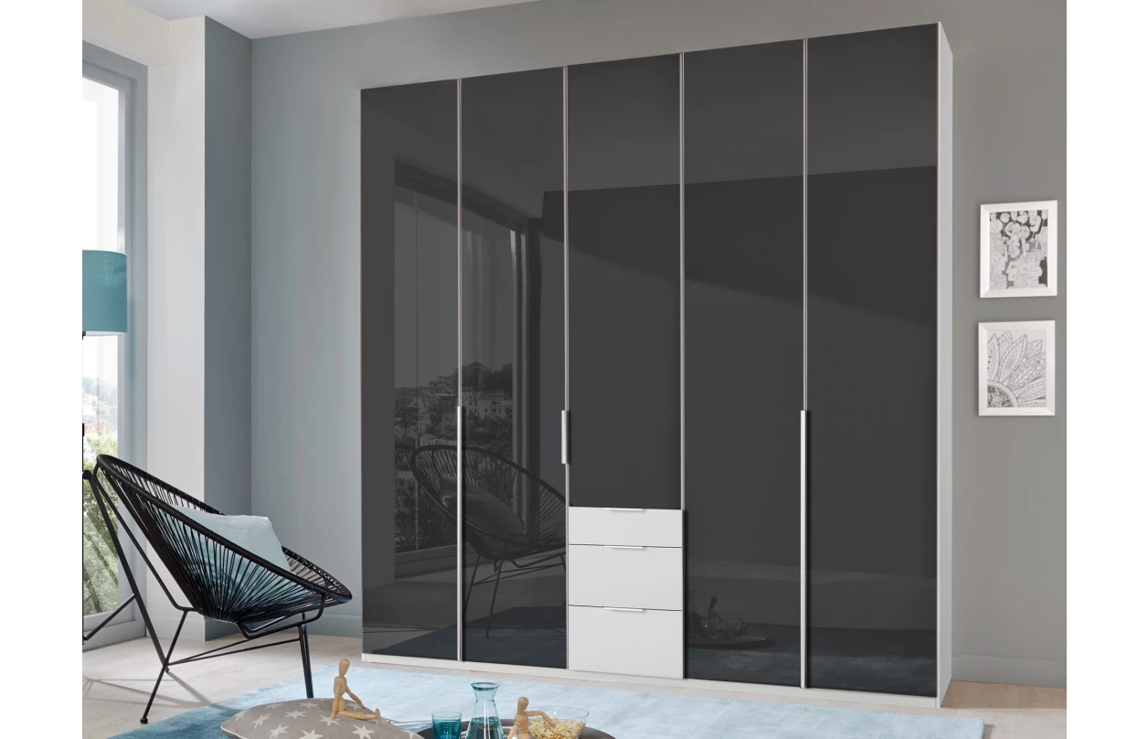 Zásuvková komoda New York D, biela / biely lesk 13