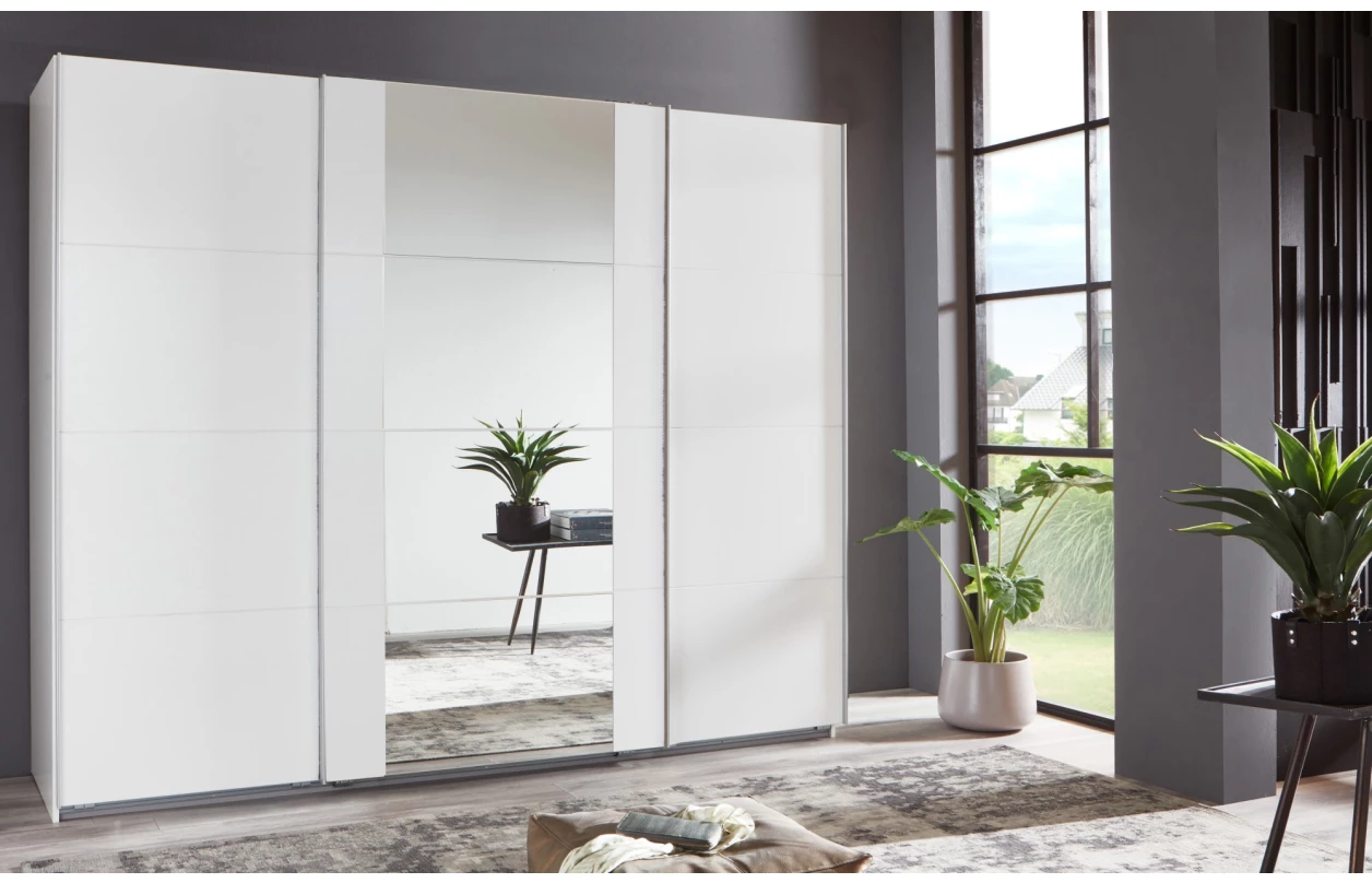 Šatníková skriňa Bern, šírka 313 cm/extra výška 236 cm, biela 8