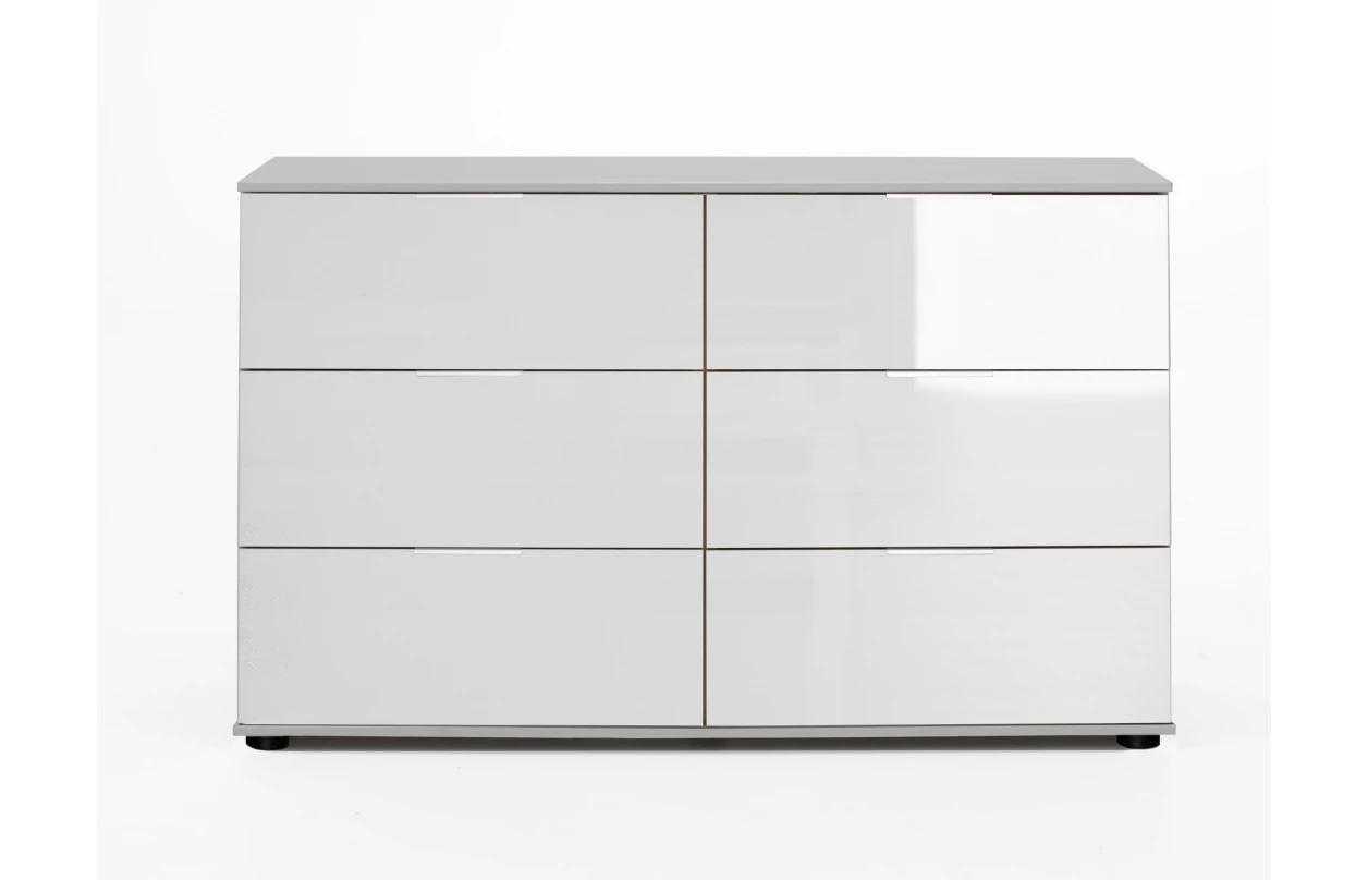 Šatníková skriňa New York D, 45 cm, biela / biely lesk 21