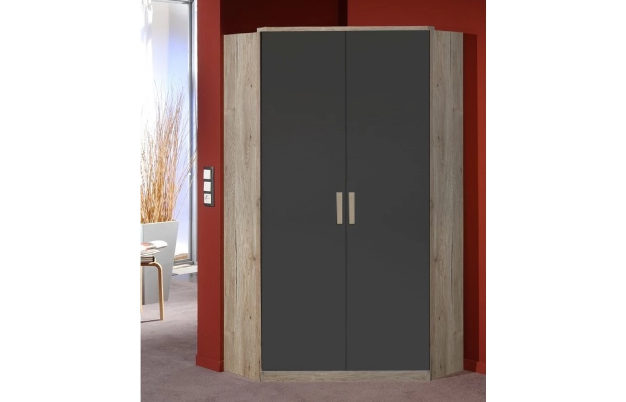 Široký regál Cariba, dub san remo/biely mat 23