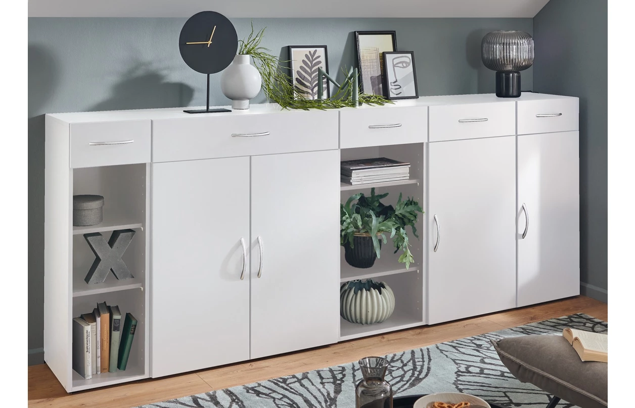 Policová skriňa Multiraum, 45 cm, biela 4