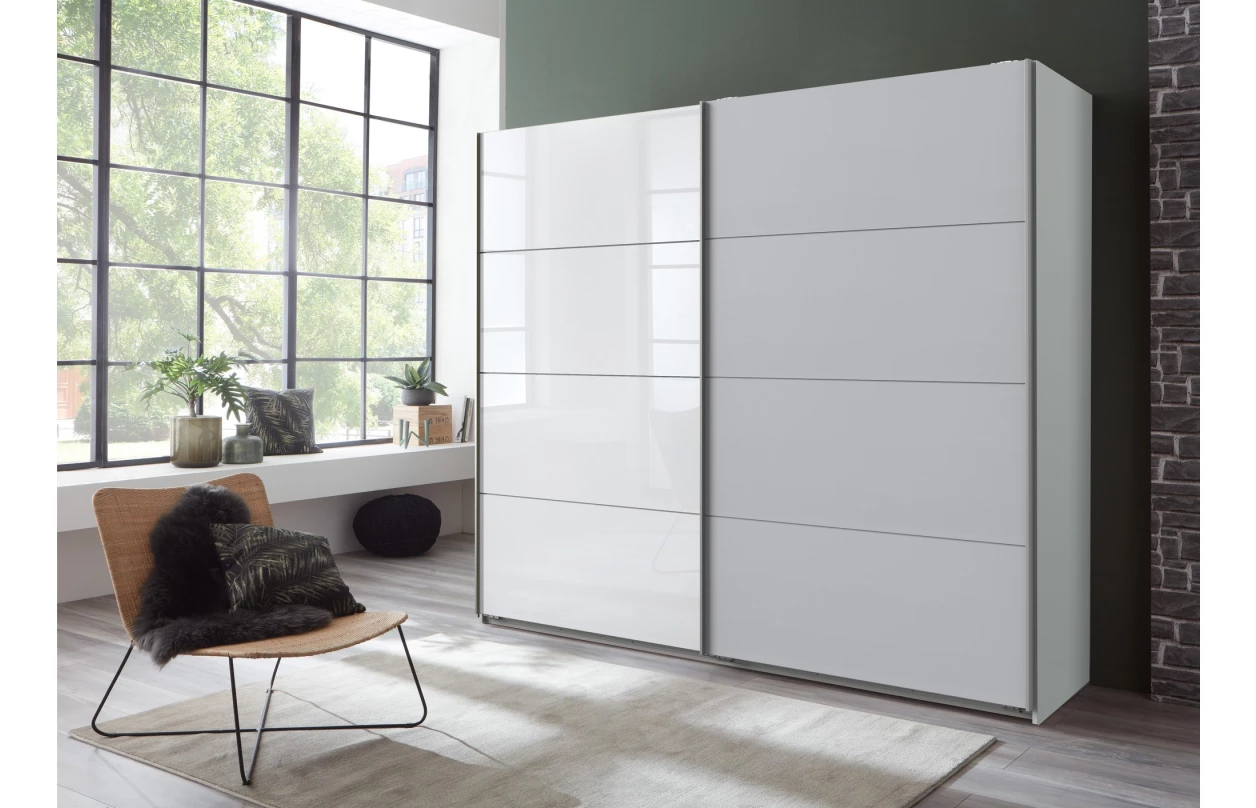 Posuvné dvere ku korpusu skrine šírky 225 cm Easy Plus, zrkadlo 9