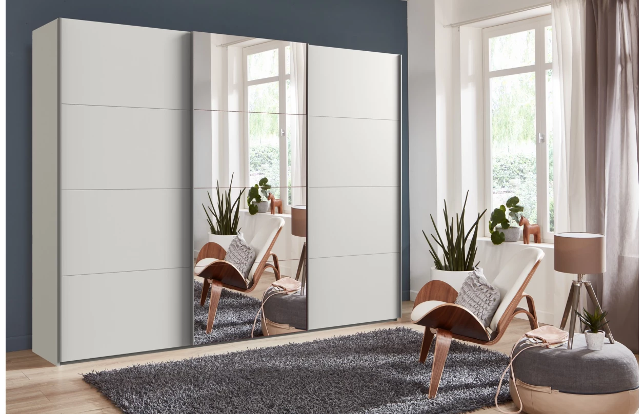 Posuvné dvere ku korpusu skrine šírky 225 cm Easy Plus, zrkadlo 11