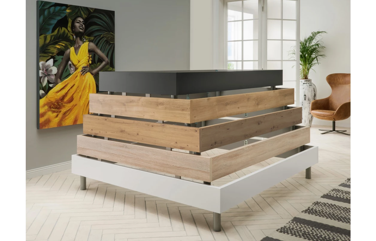 Posuvné dvere ku korpusu skrine šírky 225 cm Easy Plus, zrkadlo 12