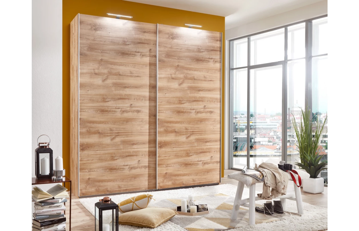 Posuvné dvere ku korpusu skrine šírky 225 cm Easy Plus, zrkadlo 32