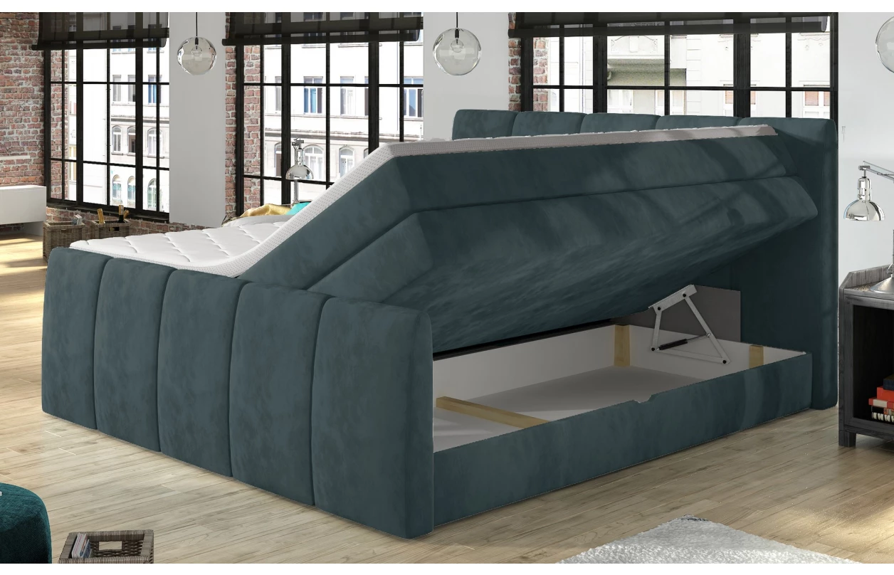 Posteľ boxspring Fresco 180x200 cm, červená látka 11