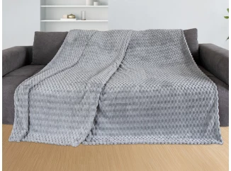 Deka Cashmere touch Big Dots 220x240 cm, strieborná