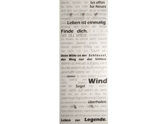 Vešiakový panel Felix, nemecký text