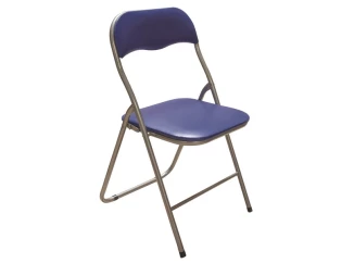Skladacia stolička Foldus, modrá ekokoža