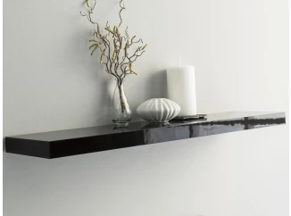 Polica na stenu Shelvy 88 cm, čierna lesk