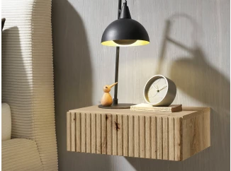 Nástenný nočný stolík s 1 zásuvkou Taboni, dub artisan