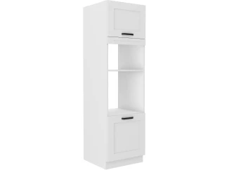 Skriňa pre vstavanú rúru  a mikrovlnnú rúru Luna, 60 cm, biela