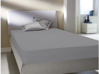 Prestieradlo Flanel 90x200x30 cm, strieborné