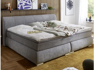Veľká rodinná posteľ boxspring Cody 240x200 cm, holubia šedá látka