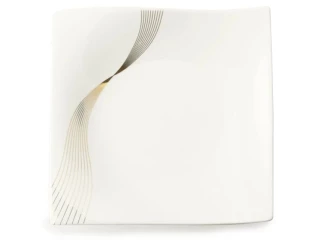 Plytký tanier Frequency 18x18 cm, biely