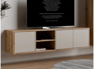 Závesná TV skrinka Asko Living, 149,5 cm, béžový kašmír
