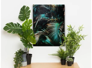 Obraz na plátne Zelené palmové listy, 60x80 cm