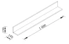 Polica na stenu Asko Living, 180 cm, béžová kašmír