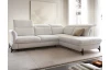 Rohová sedacia súprava Sorano, svetlo šedá látka, pravý roh