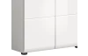 Skrinka s priehradkou Ice, 60 cm, biela lesk