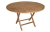 Okrúhly záhradný stôl Tarakan, 120 cm, teak
