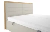 Posteľ Mandra 180x200 cm, béžová látka, s matracmi