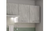 Kuchynský blok Irma, biela / sivý betón