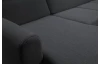 Sedacia súprava Mistic, čierna látka, tvar U