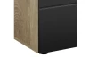 Vysoká kúpeľňová skrinka Vista 34 cm, dub viking/čierna