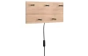 Nástenný vešiak s LED Romy, drevo, 40 cm