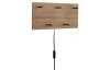 Nástenný vešiak s LED Romy, drevo, 40 cm