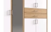 Šatníková skriňa Diver 270 cm, biela/dub sonoma