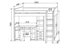 Zvýšená úložná posteľ so stolíkom Unit 90x200 cm, biela