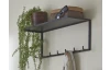 Nástenný šatníkový panel Sidney, čierny