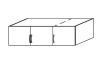 Skriňový nadstavec Case, 136 cm, dub sonoma