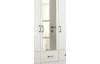 Šatníková skriňa so zrkadlom Bremen, 136 cm, dub artisan/biela