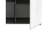 Komoda so zásuvkou Salsa, 120 cm, sivý dub/biely lesk