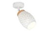 Nástenná lampa Bidar, bielykov/drevo