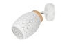 Nástenná lampa Bidar, bielykov/drevo