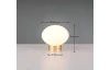 LED stolná lampa nabíjacia Earl 14 cm, biele sklo