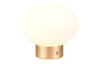 LED stolná lampa nabíjacia Earl 14 cm, biele sklo