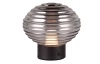 LED stolná lampa nabíjacia Earl 14 cm, dymové sklo