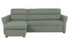 Rohová sedacia súprava Flavia, rákosovo zelená látka, ľavý roh