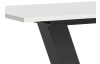 Rozkladací jedálenský stôl Moteon 150x90 cm, biely/sivý, podnož V