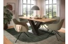 Rozkladací jedálenský stôl Moteon 150x90 cm,dub artisan/sivý,podnož X
